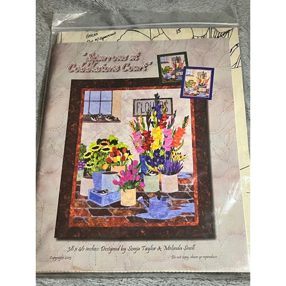 Sparrows at Cobblestone Court Quilt Pattern Sonja Taylor Melinda Snell 38x46